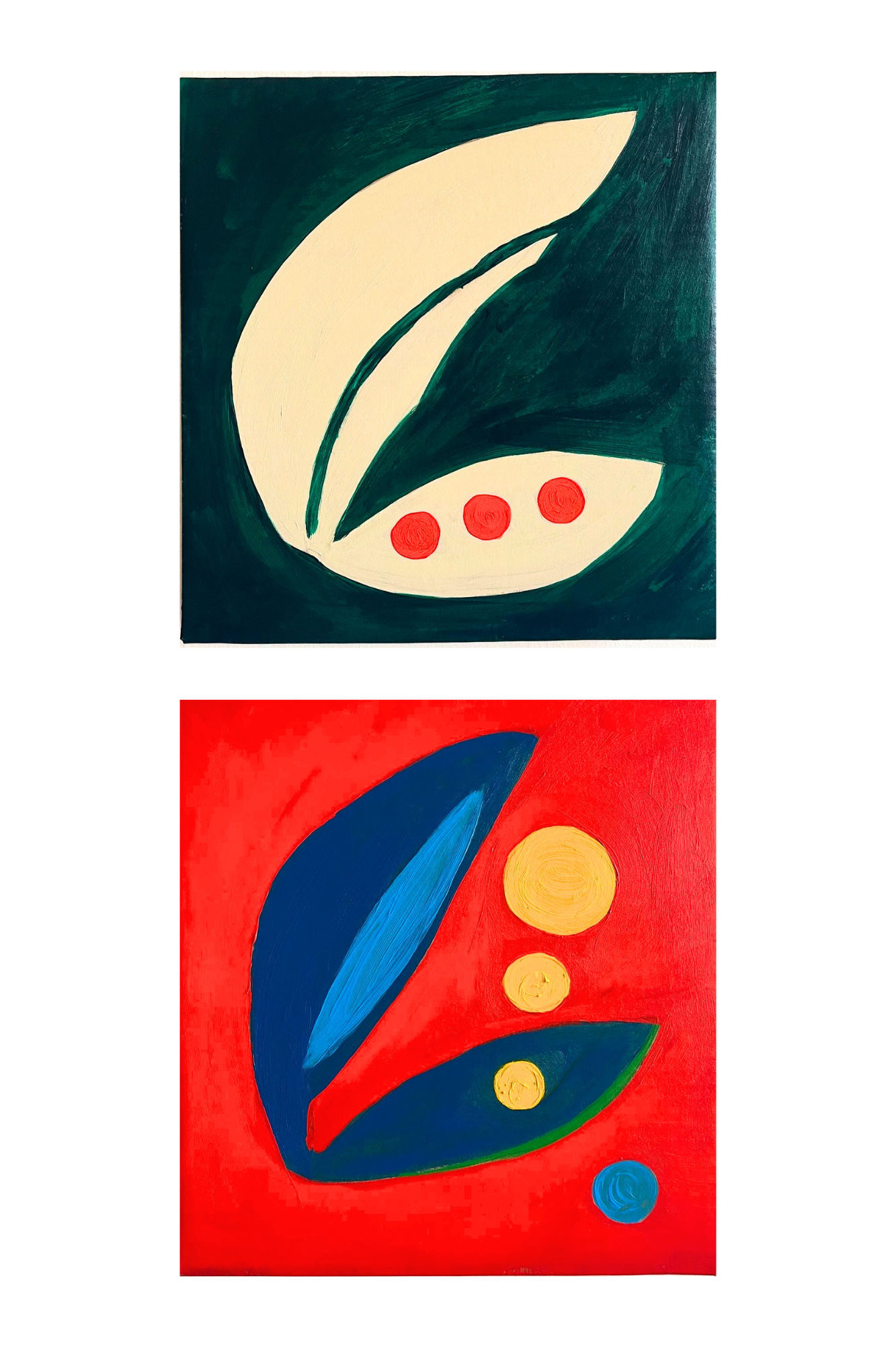 sandra fedowitz paintings clam 1 and clam 2_2025 sandra fedowitz paintings clam 1 and clam 2 2025